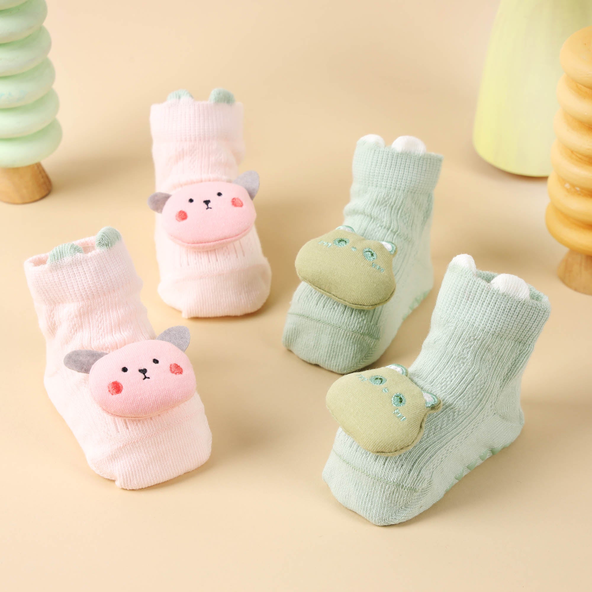 Froggy Friends 3D Baby Socks - Pack of 2