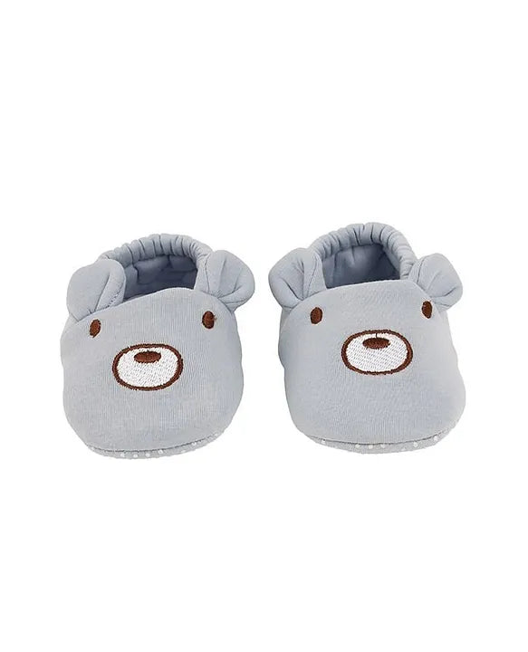 Blue Bear Elastic Baby Booties