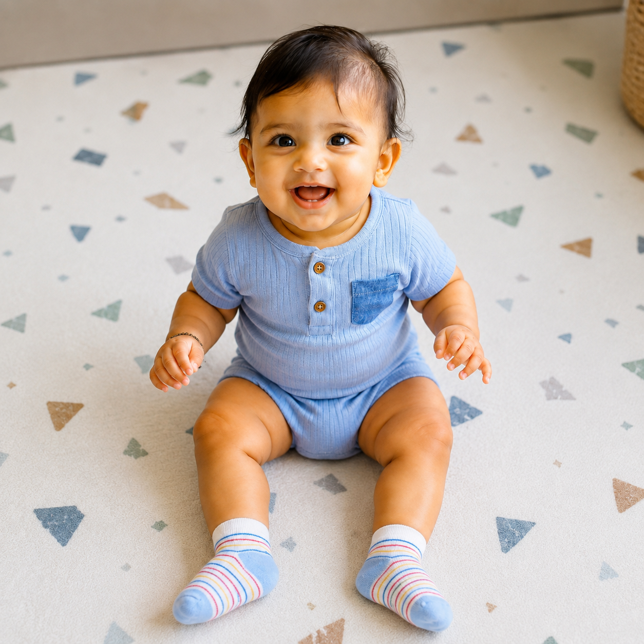 Beyond The Clouds Flat Baby Socks (Pack of 3)