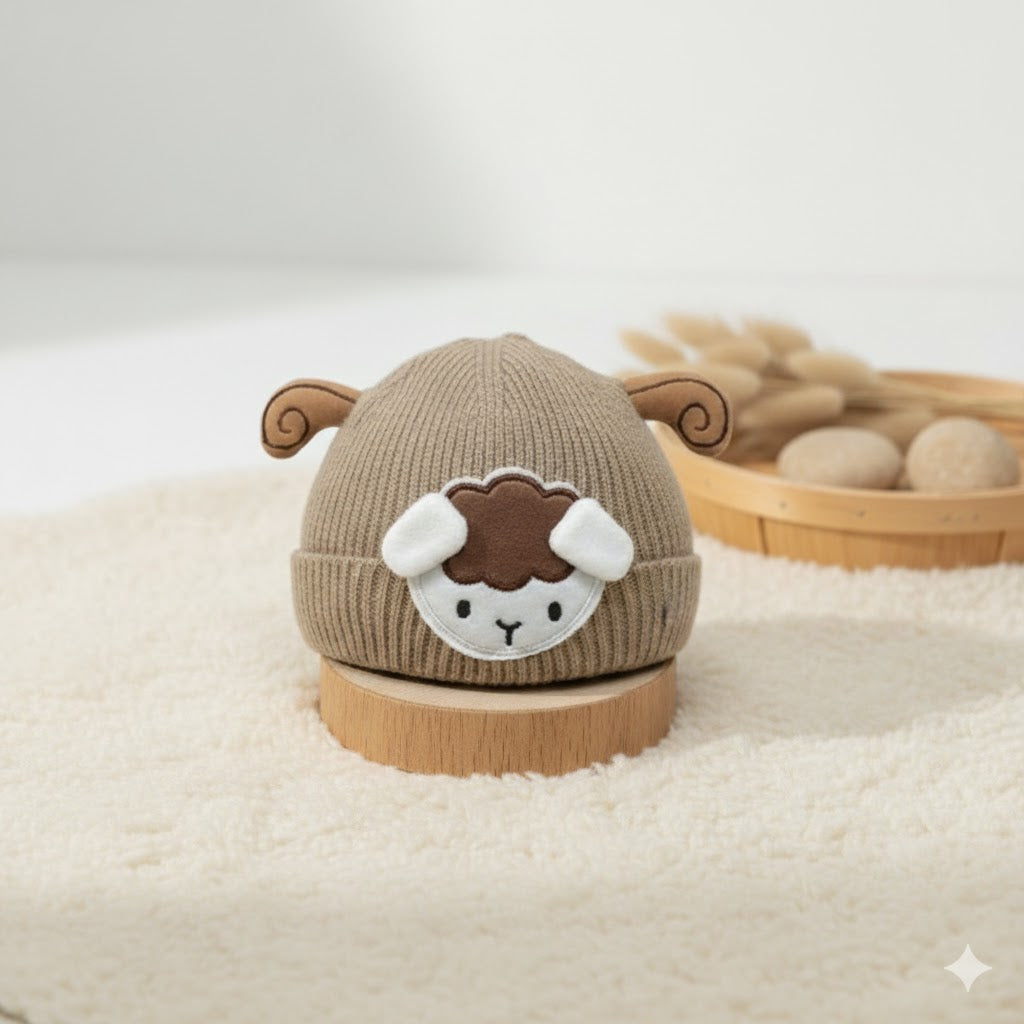 Little Lamb Beanie Brown