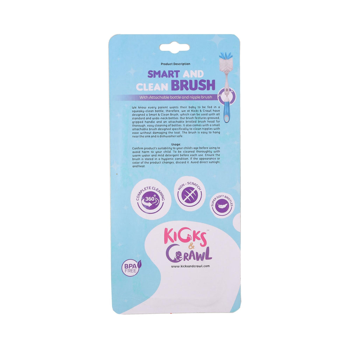 Smart & Clean Bottle Brush - Pink