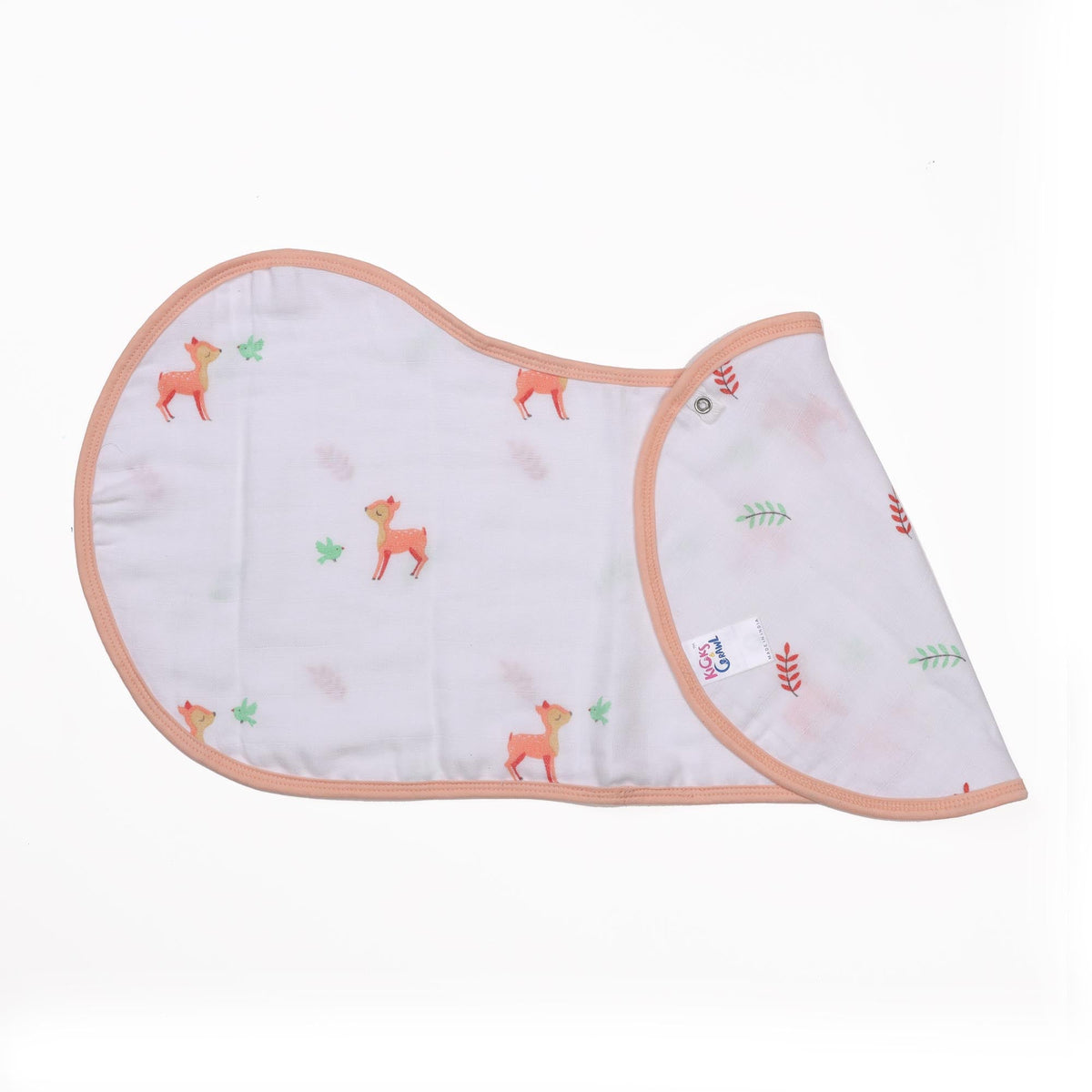Fun in Forest Reversible Organic Baby Burp Cloth Bibs - 3 pack