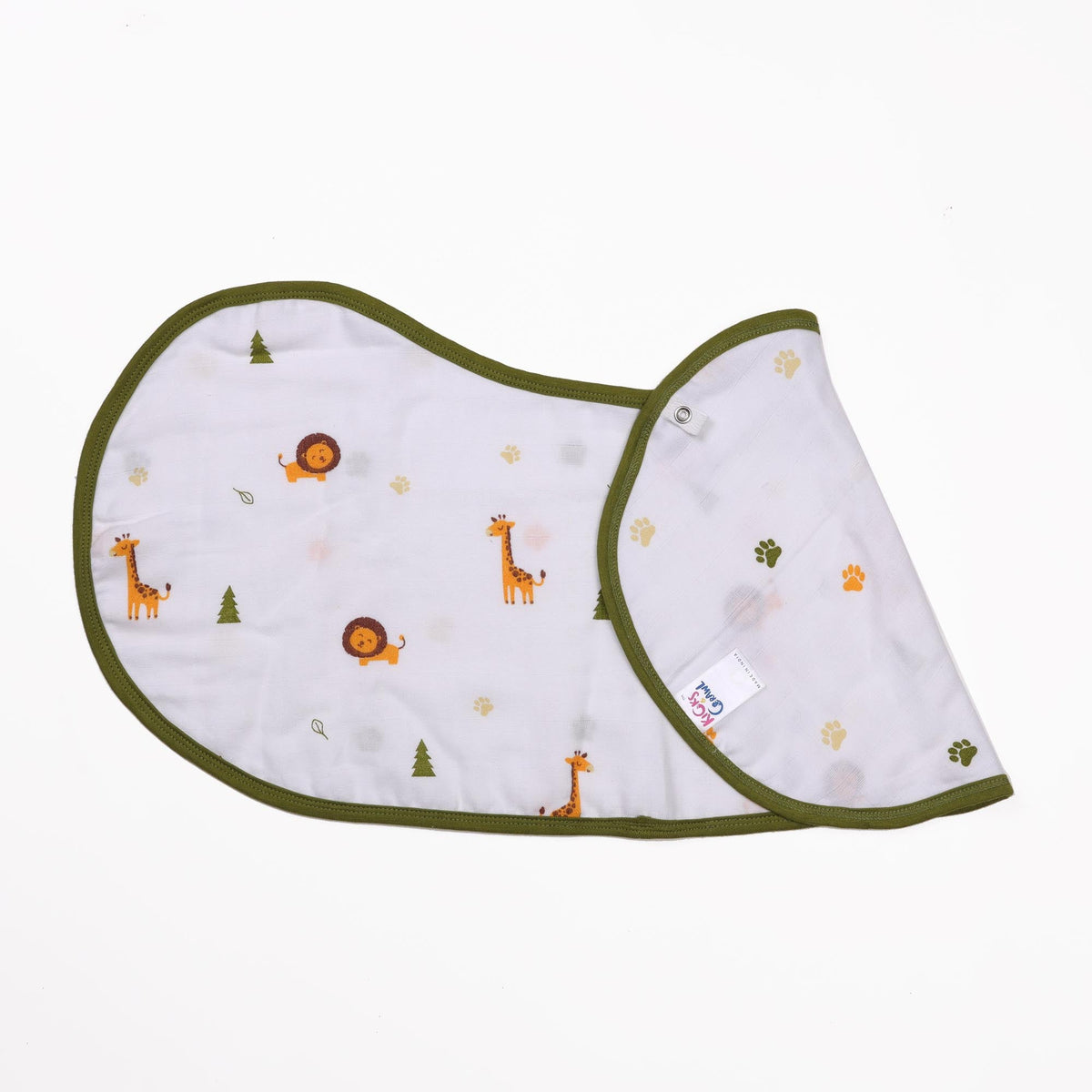 Fun in Forest Reversible Organic Baby Burp Cloth Bibs - 3 pack