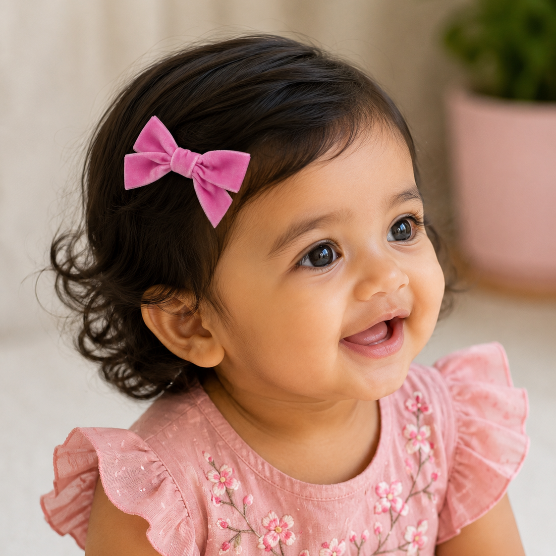 Cherry Blossom Bows Clips (Set of 4)