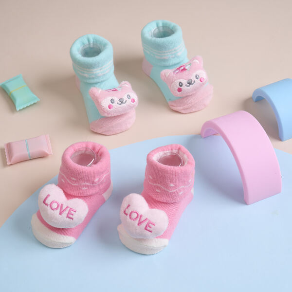 Love Kitten 3D Baby Socks - Pack of 2