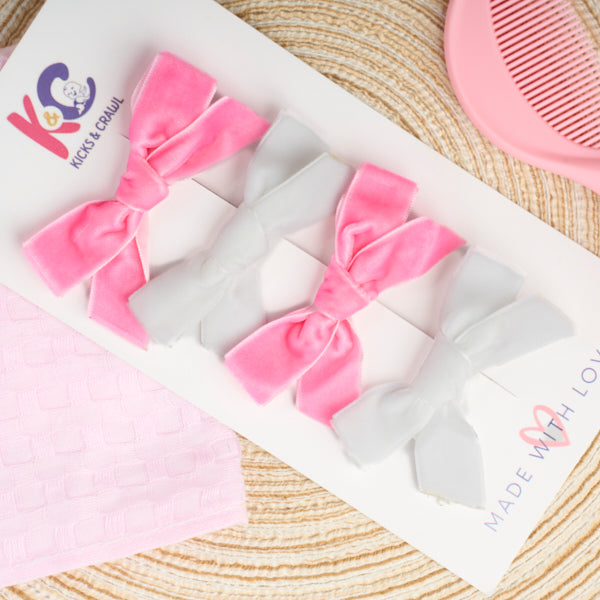 Cherry Blossom Bows Baby Clips (Set of 4)