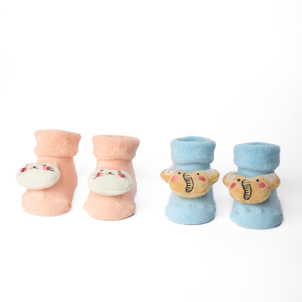 Ellie and Fur 3D Baby Socks - Pack of 2