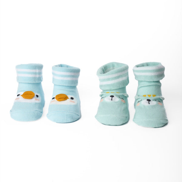 Chick Cubs Flat Baby Socks - Pack of 2