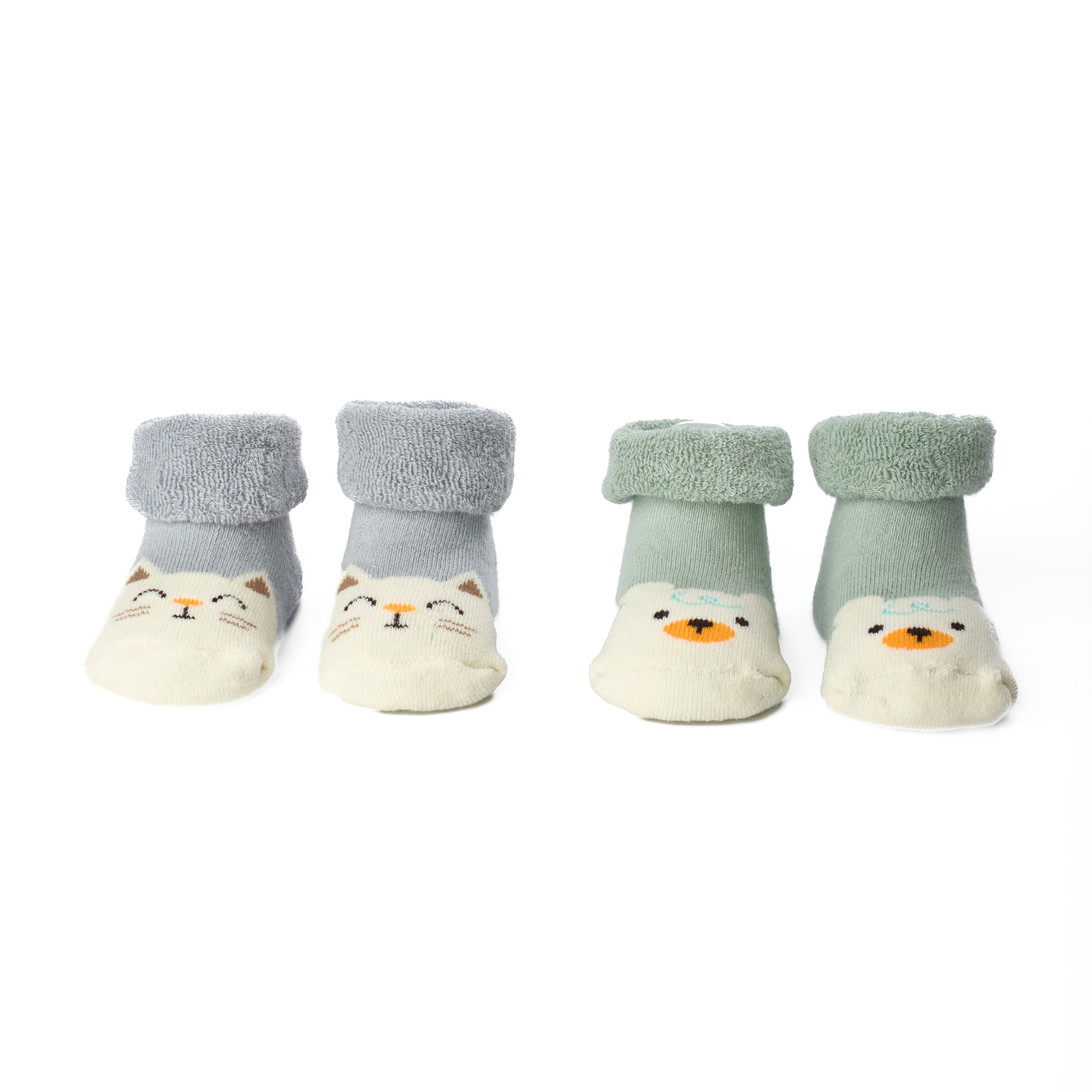 Paw and Hugs Flat Baby socks - Pack of 2