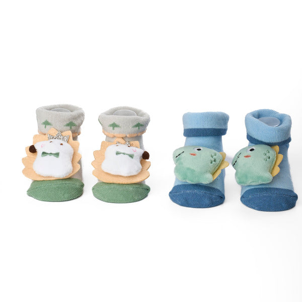 Jurrasic Roars 3d Baby Socks - Pack of 2
