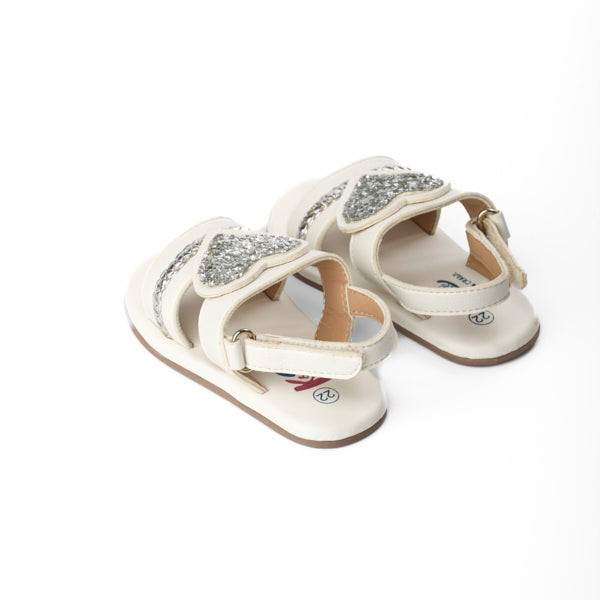 Silver heart Sandals