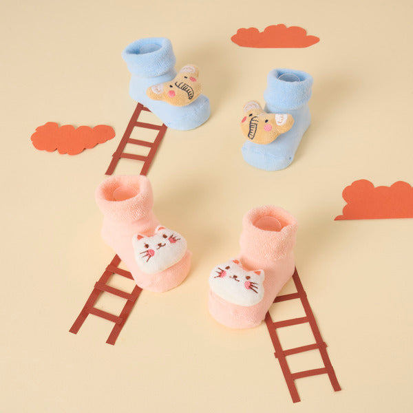 Ellie and Fur 3D Baby Socks - Pack of 2