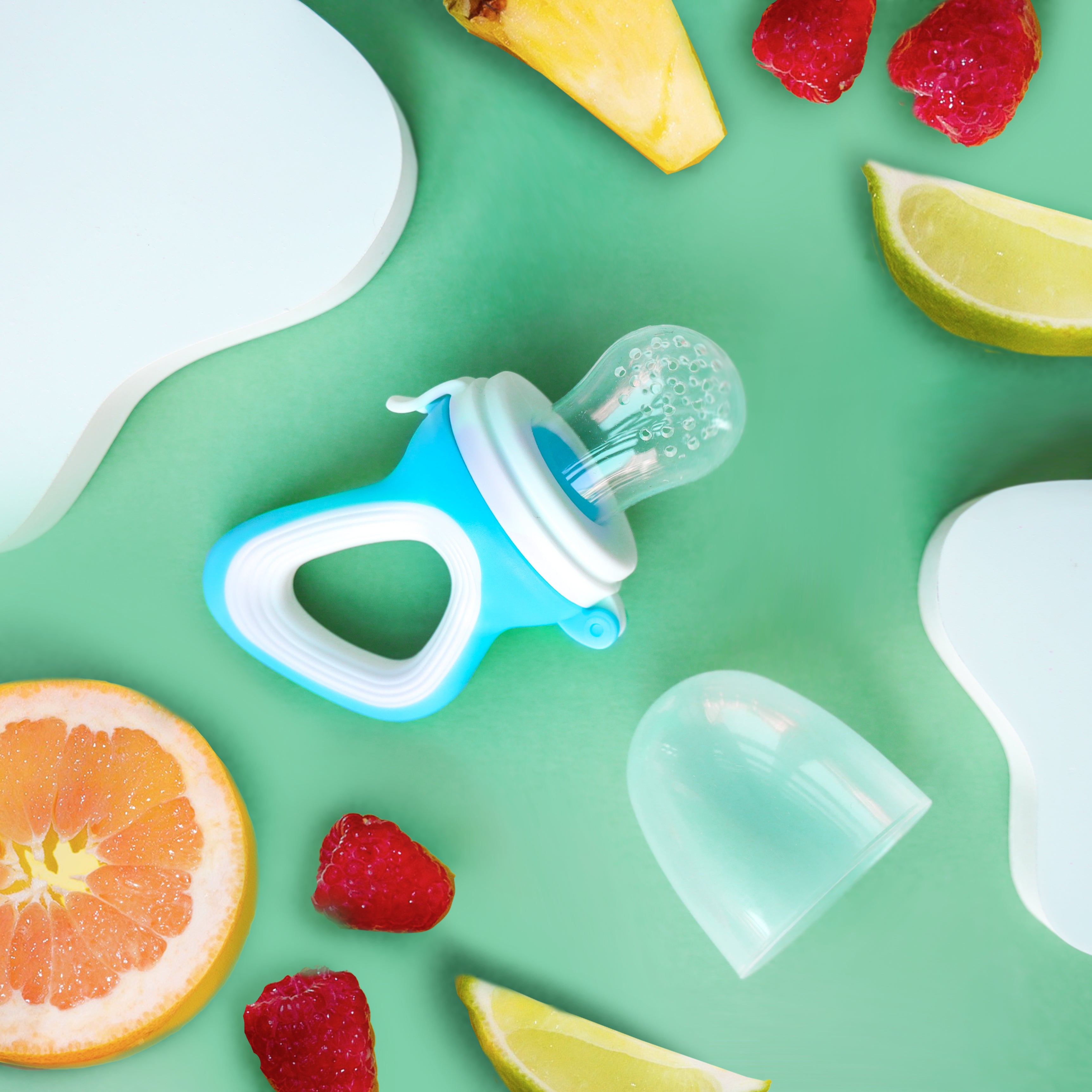Blue and White Fruit Nibbler