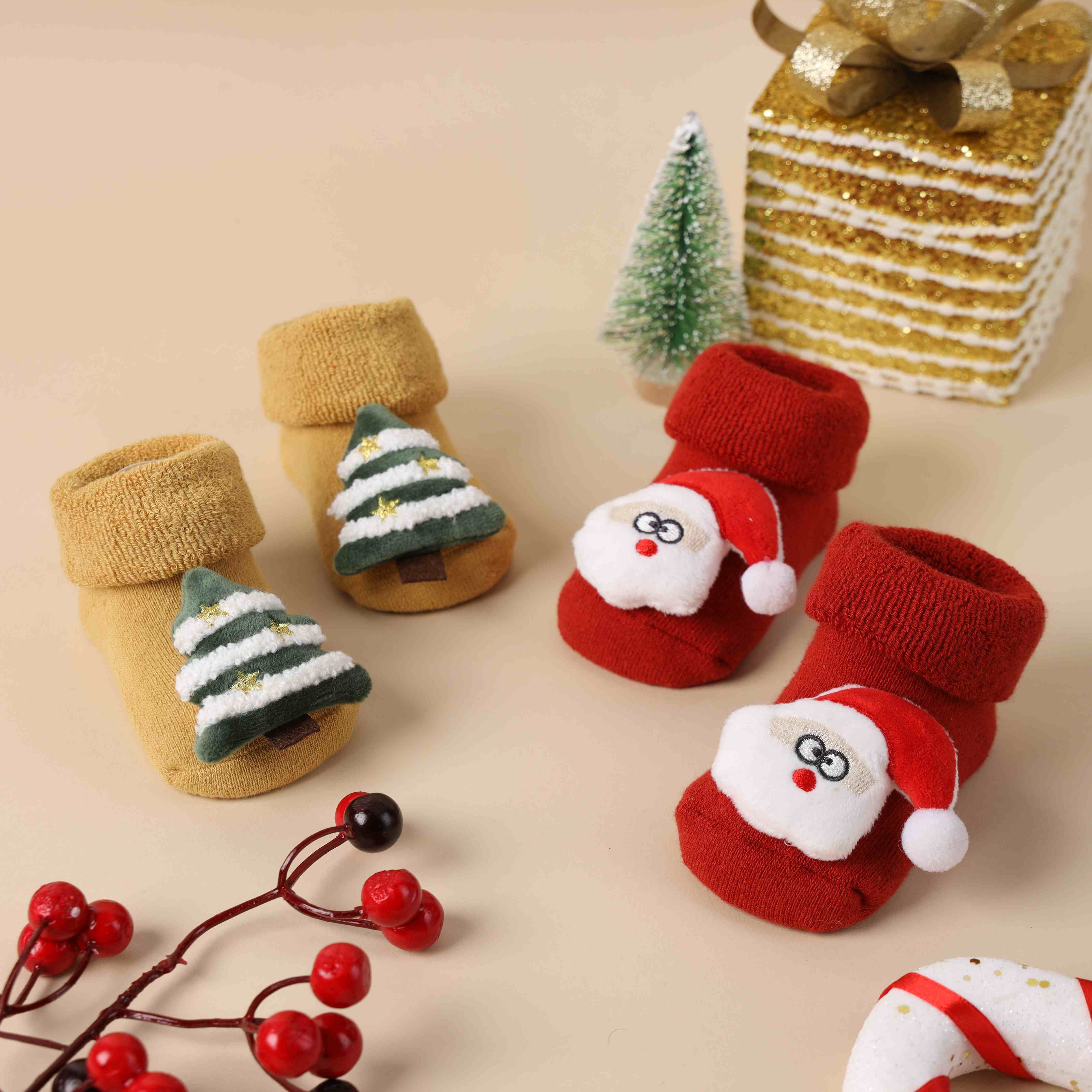 Santa's Little Helper Baby Socks - Pack of 2