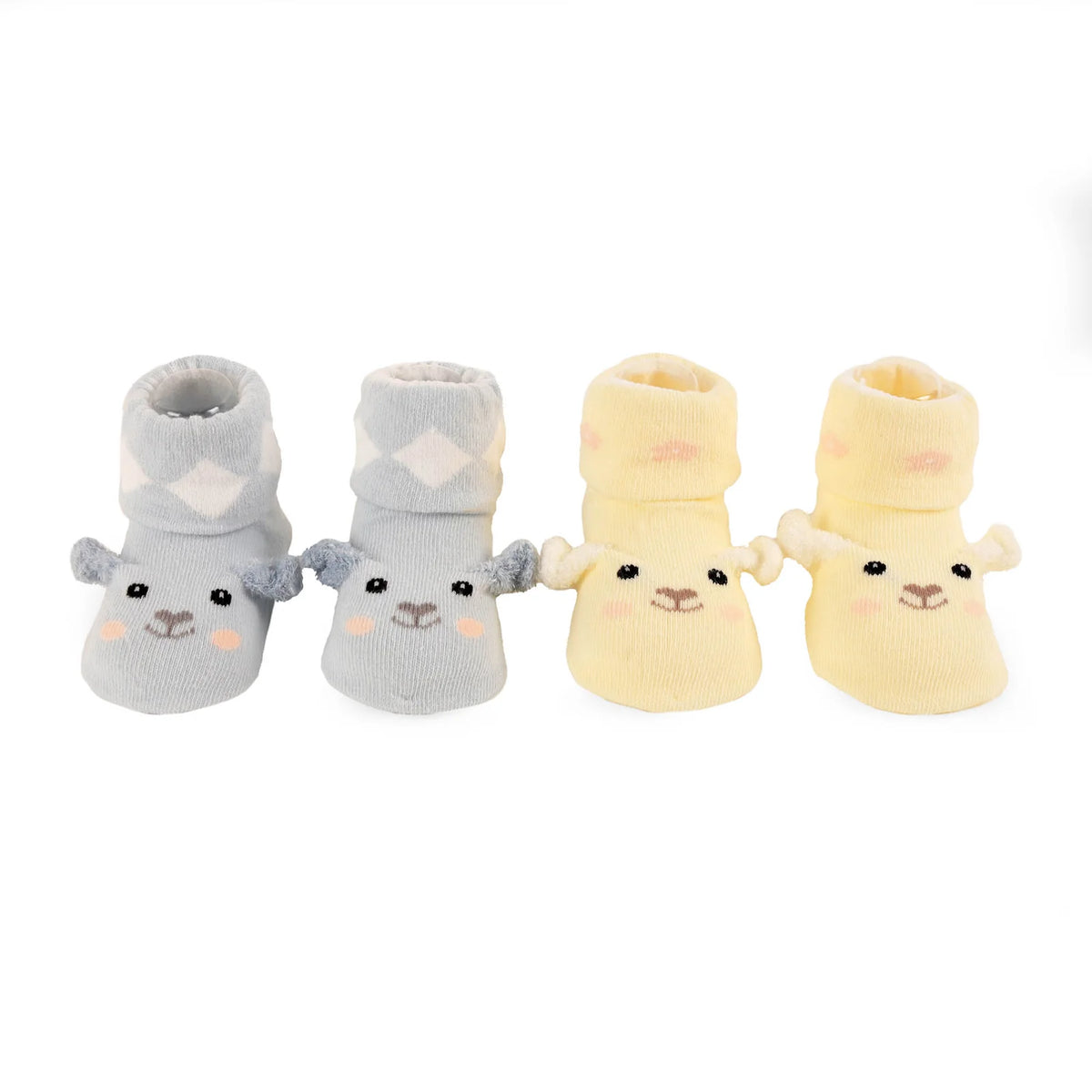 Little Piggies Yellow and Sky Blue Baby Socks (Pack of 2)