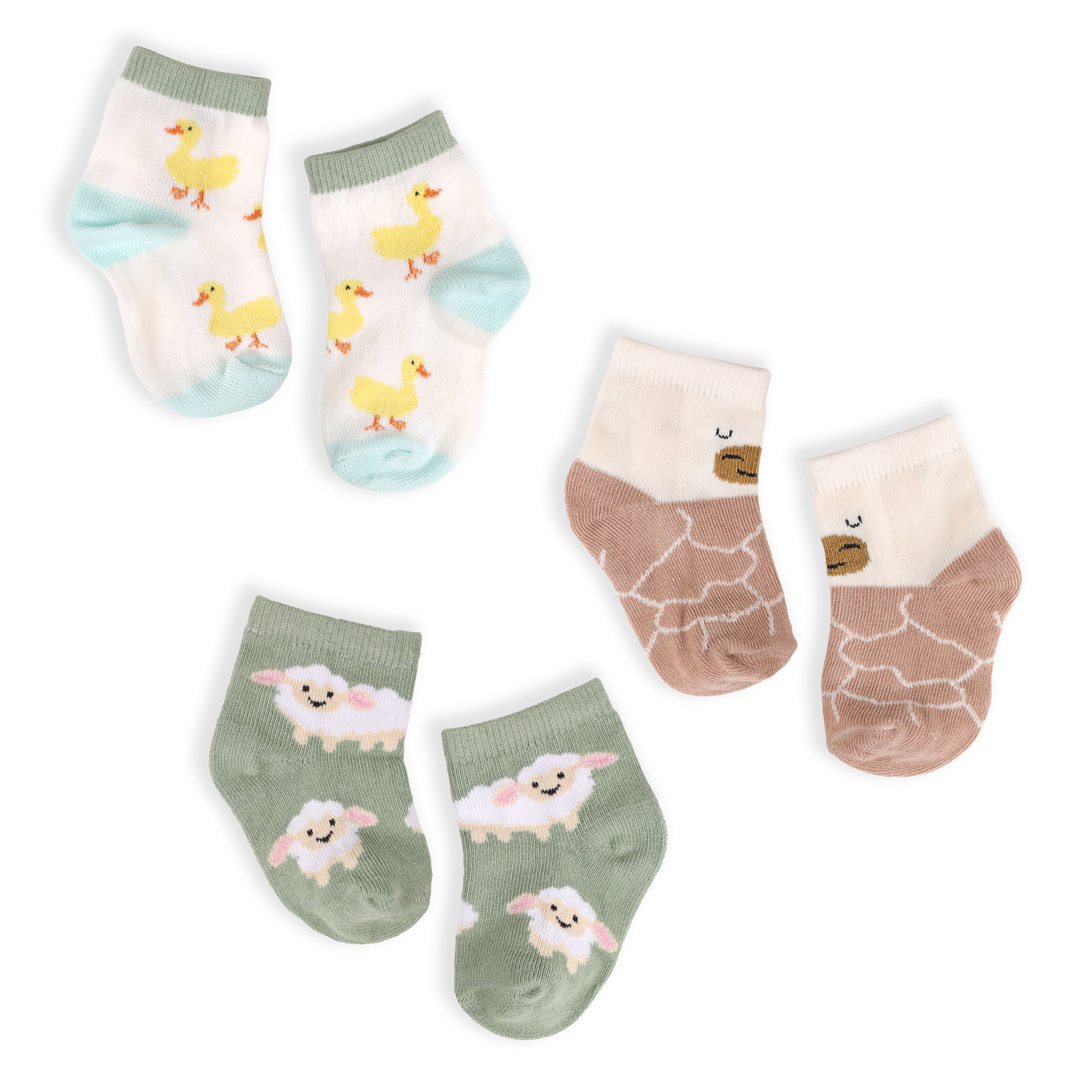 Farm Friends Flat Socks