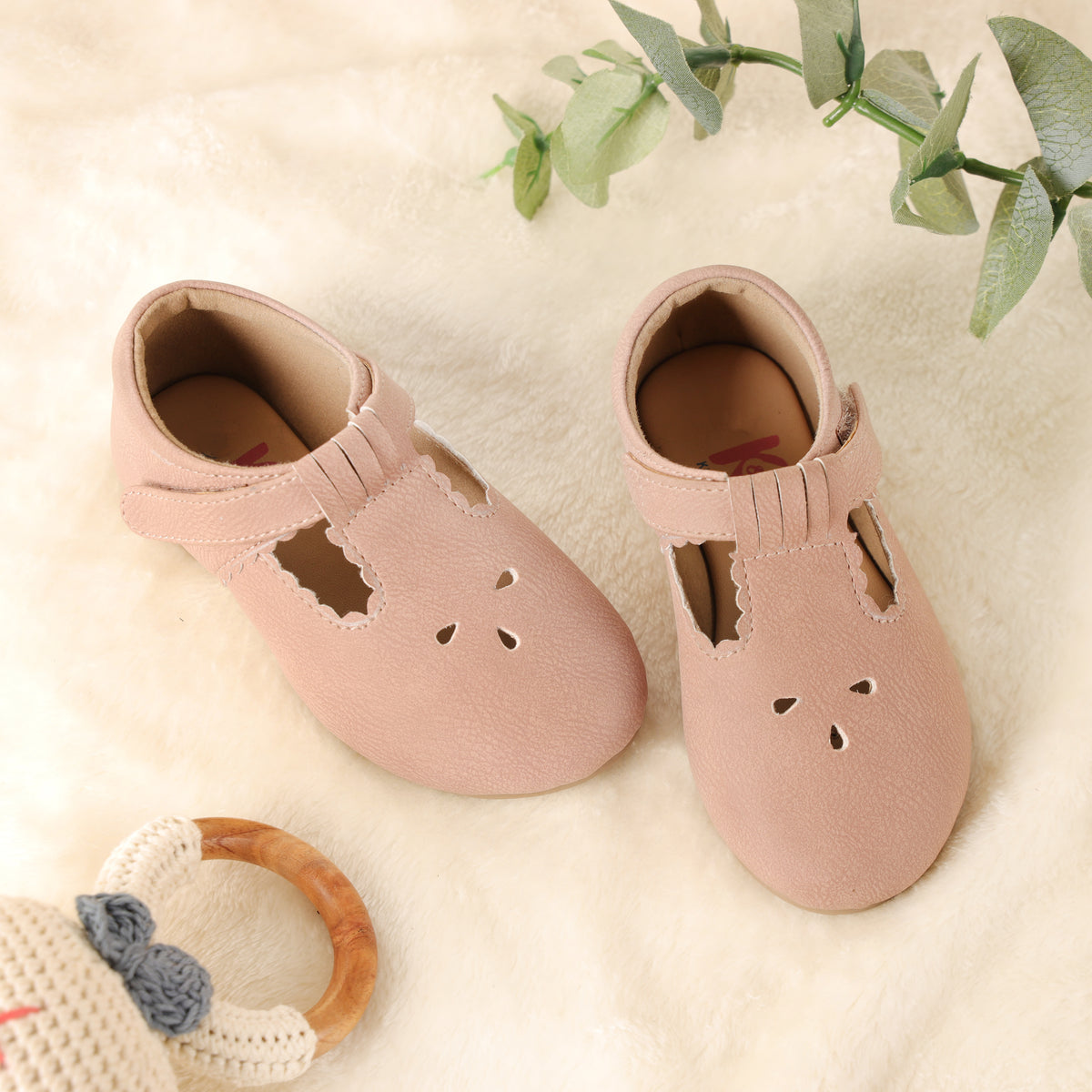 Ballet Bloom Baby Shoes (Blush)