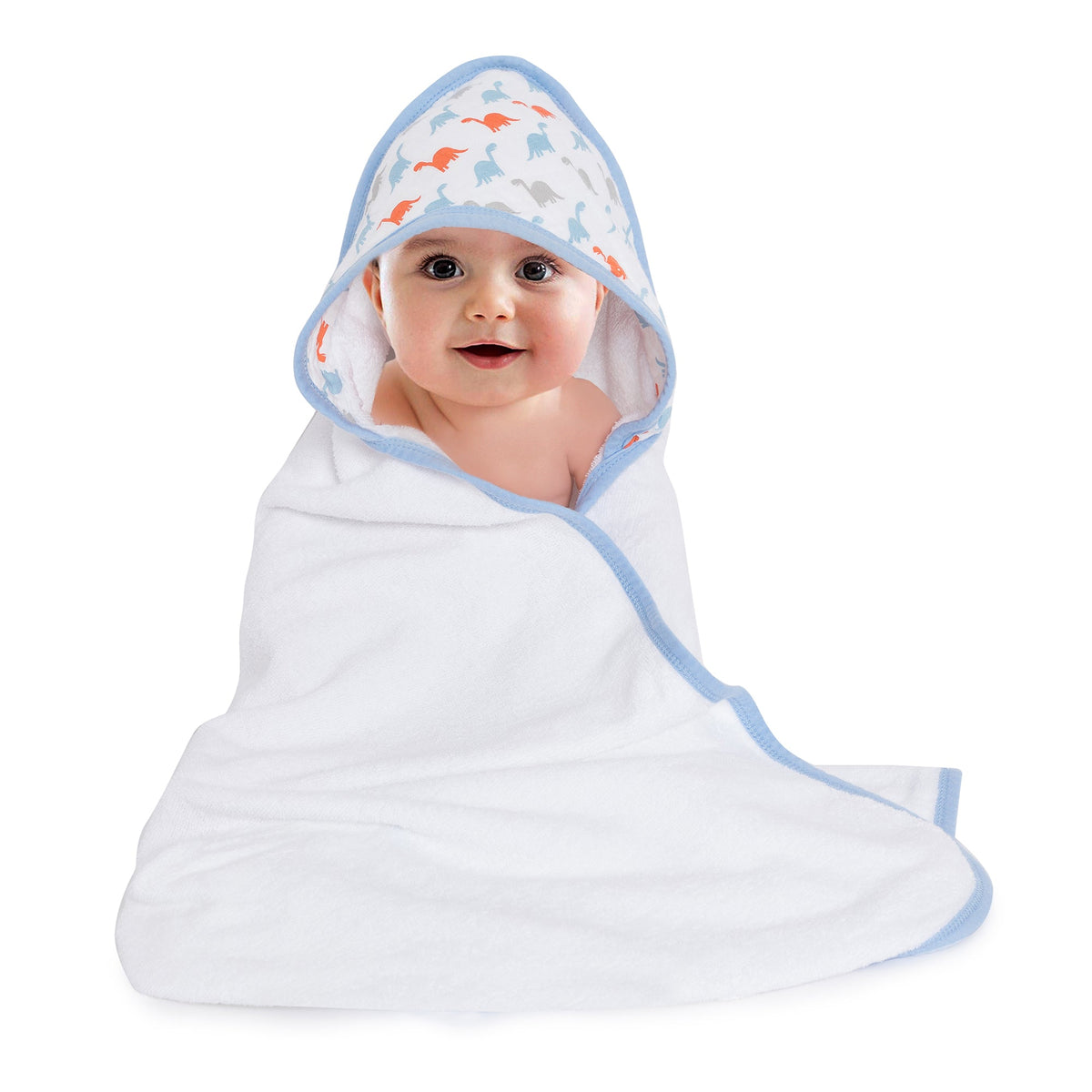 Dino Friends Baby Muslin Hooded Towel