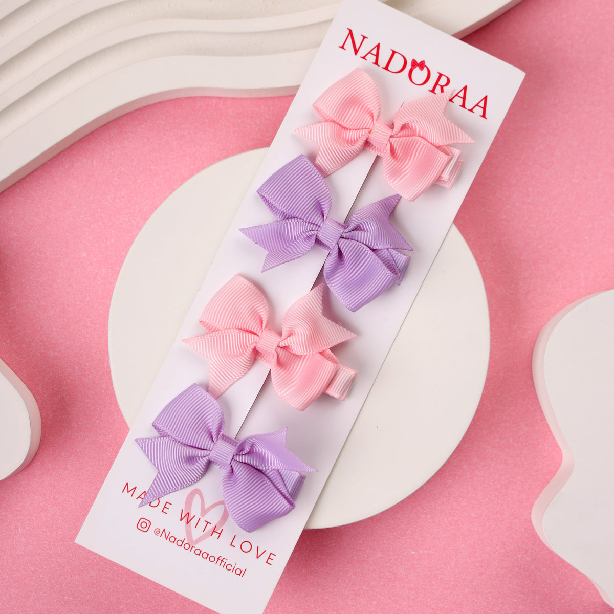Purple & Baby Pink Locks Hair Clips