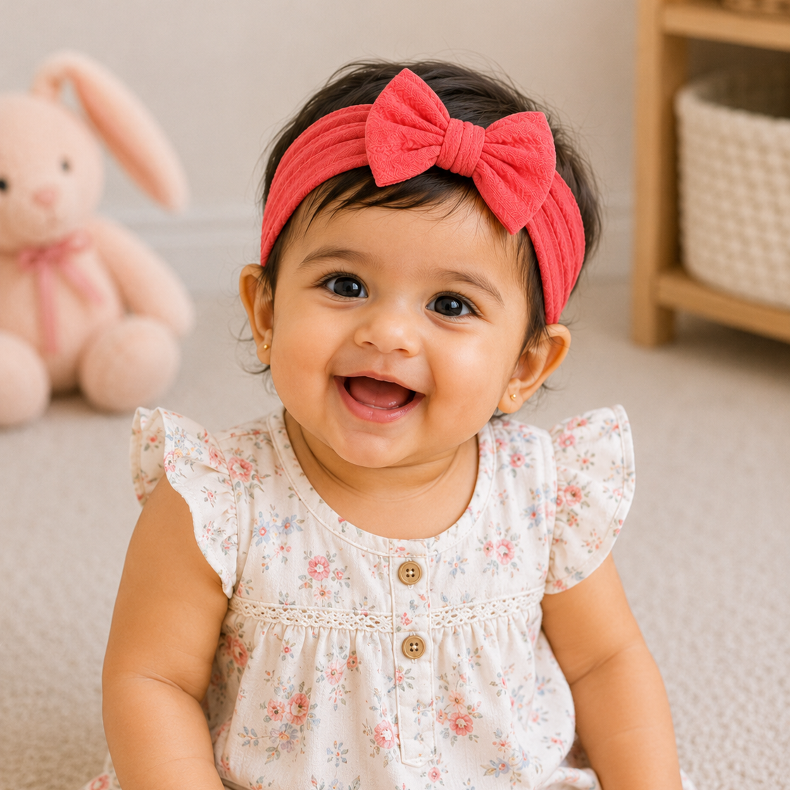 Rosy Blush Baby Headbands