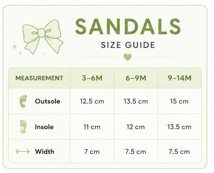 Baby Sandals Size