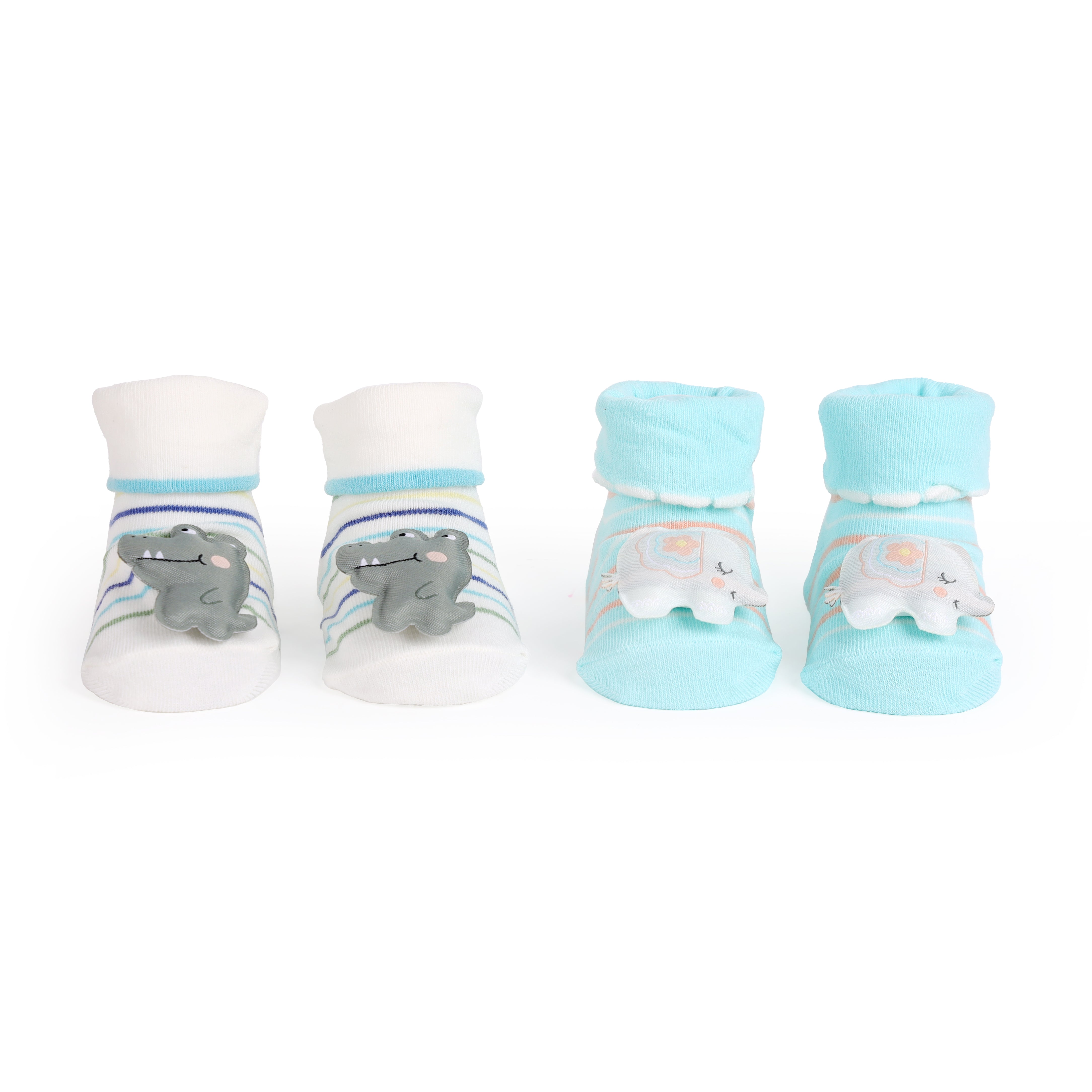 Trunk and Tails 3D Baby Socks - Pack of 2