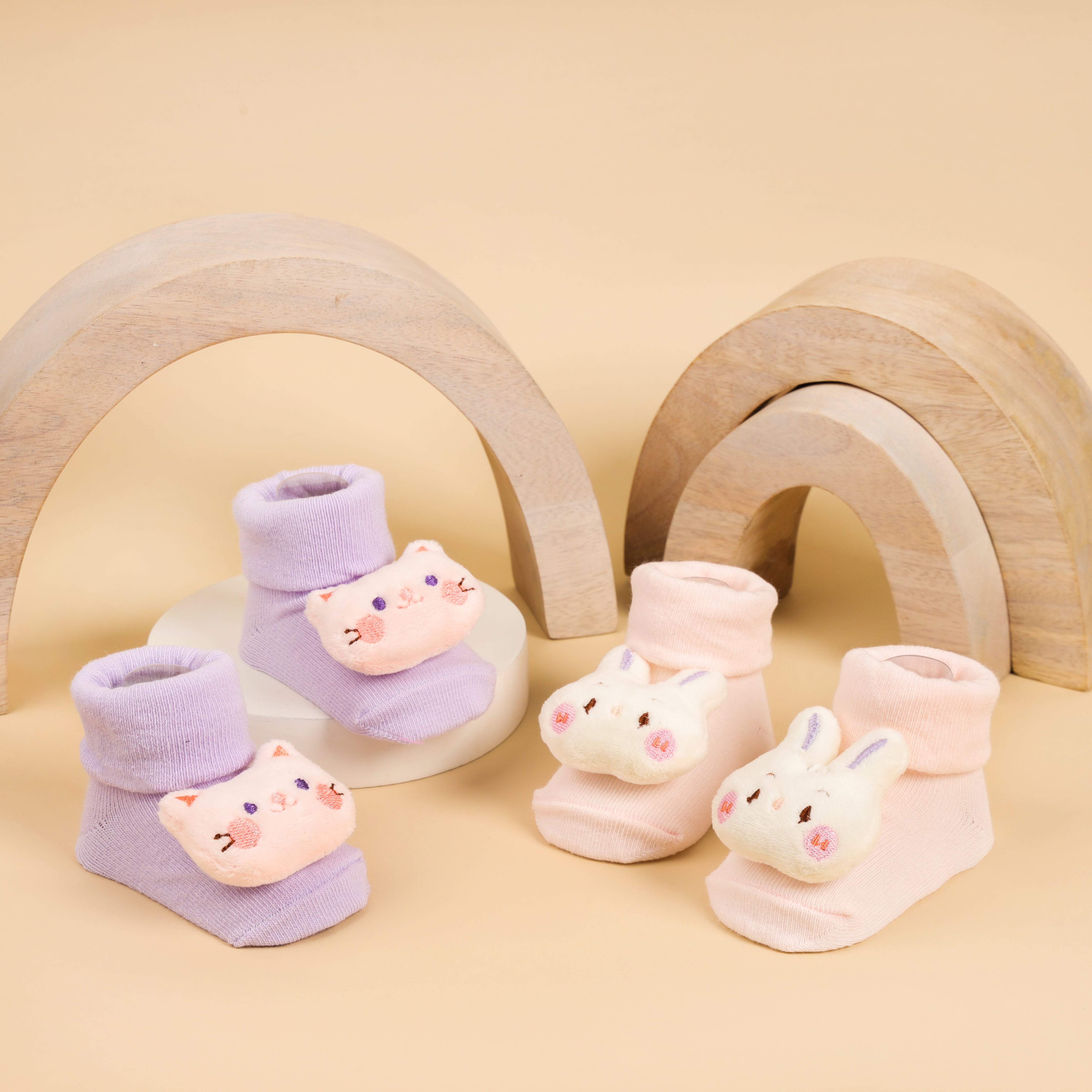 Chubby Bunny 3D Baby Socks - Pack of 2