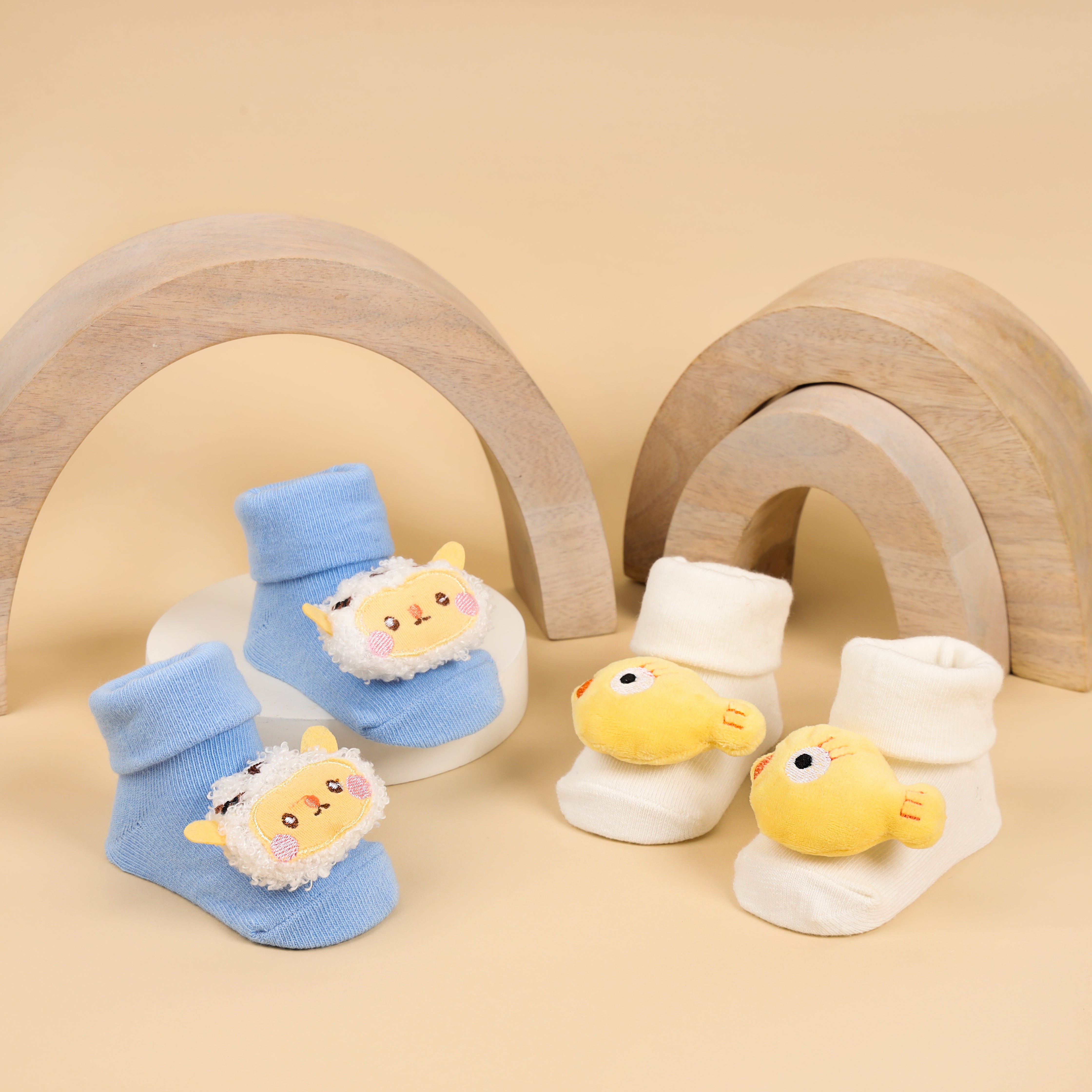 Squishy Fishy 3D Baby Socks - Pack of 2