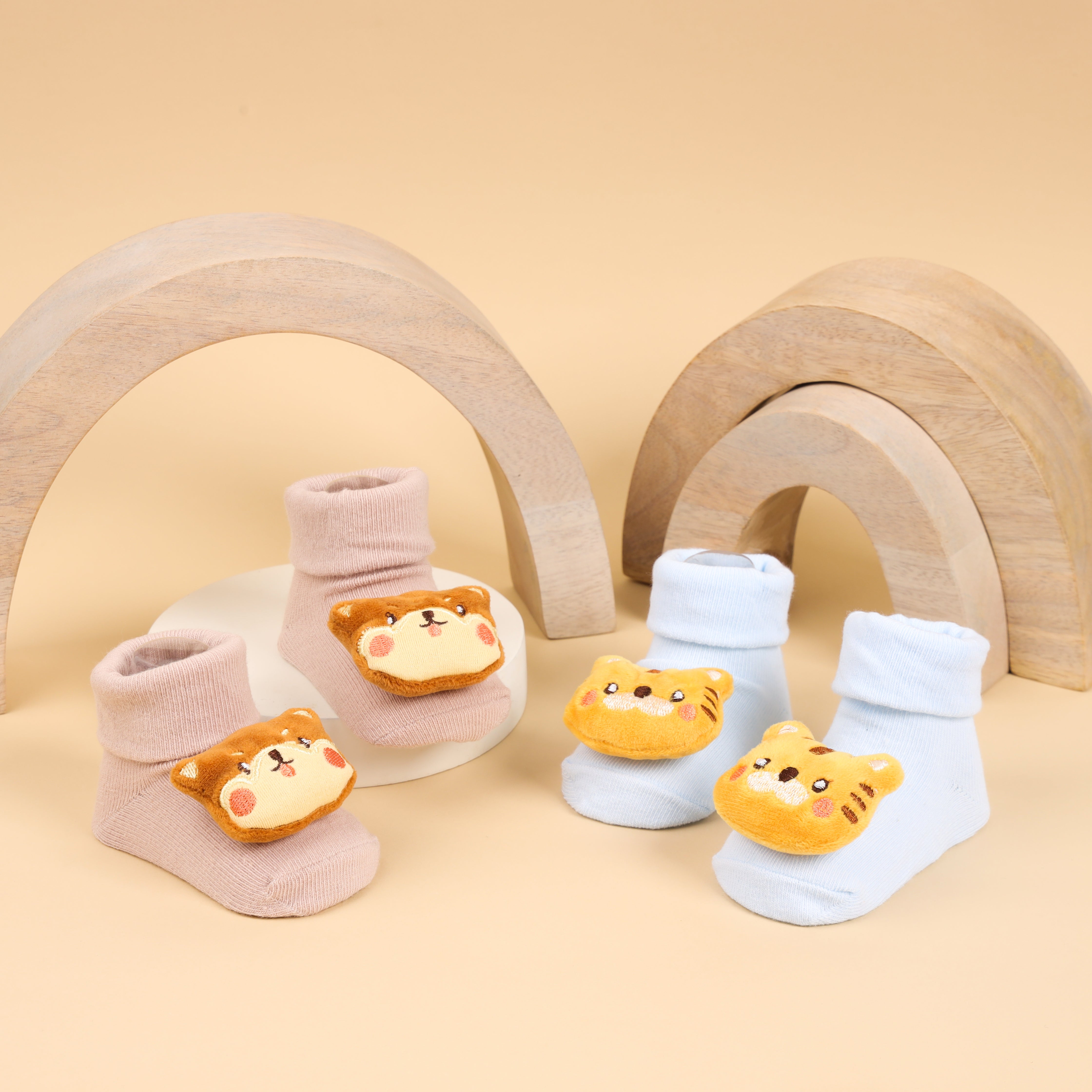Mighty Forest Friends 3D Baby Socks - Pack of 2