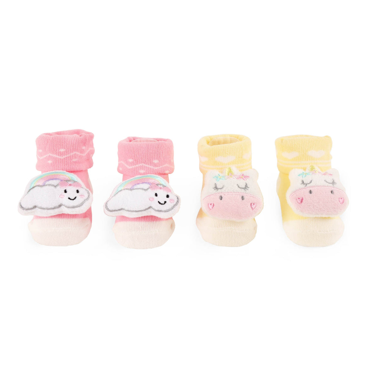 Unicorn rainbow Bliss 3D Baby Socks - Pack of 2
