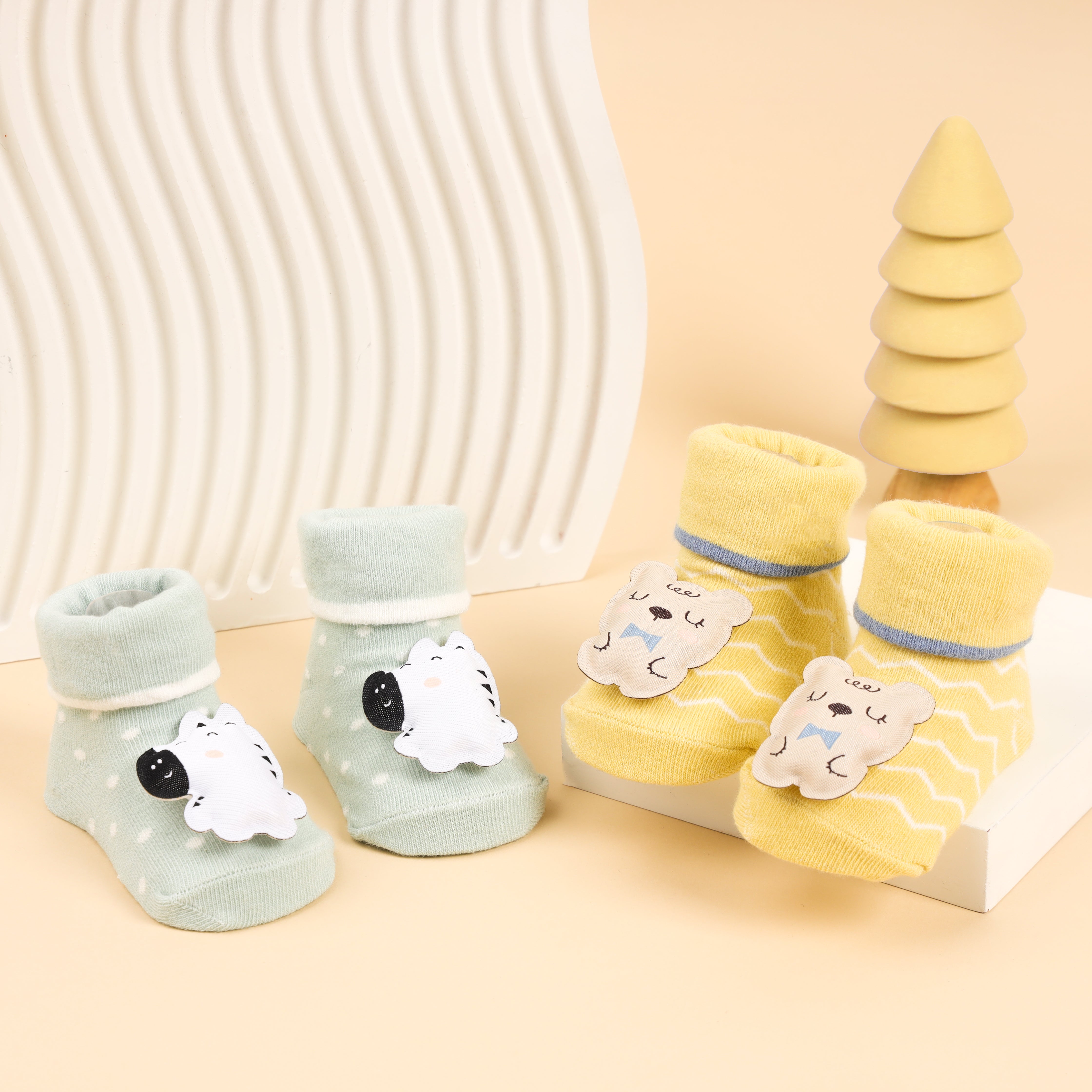 Wild Stripes 3D Baby Socks - Pack of 2