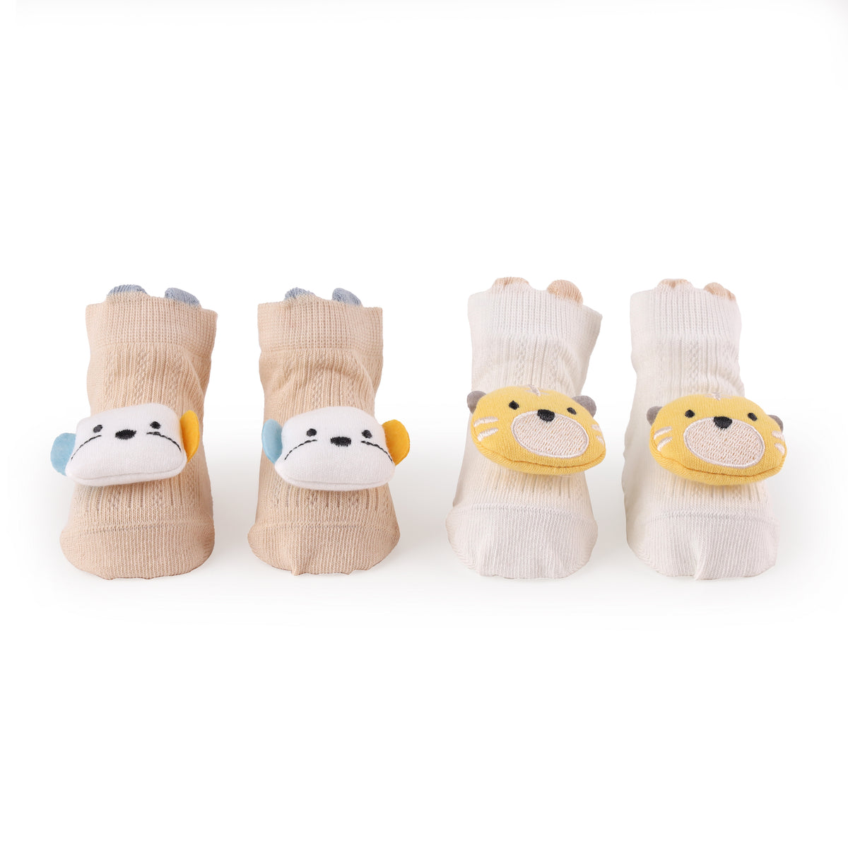 Cuddly Animals 3D Baby Socks - Pack of 2