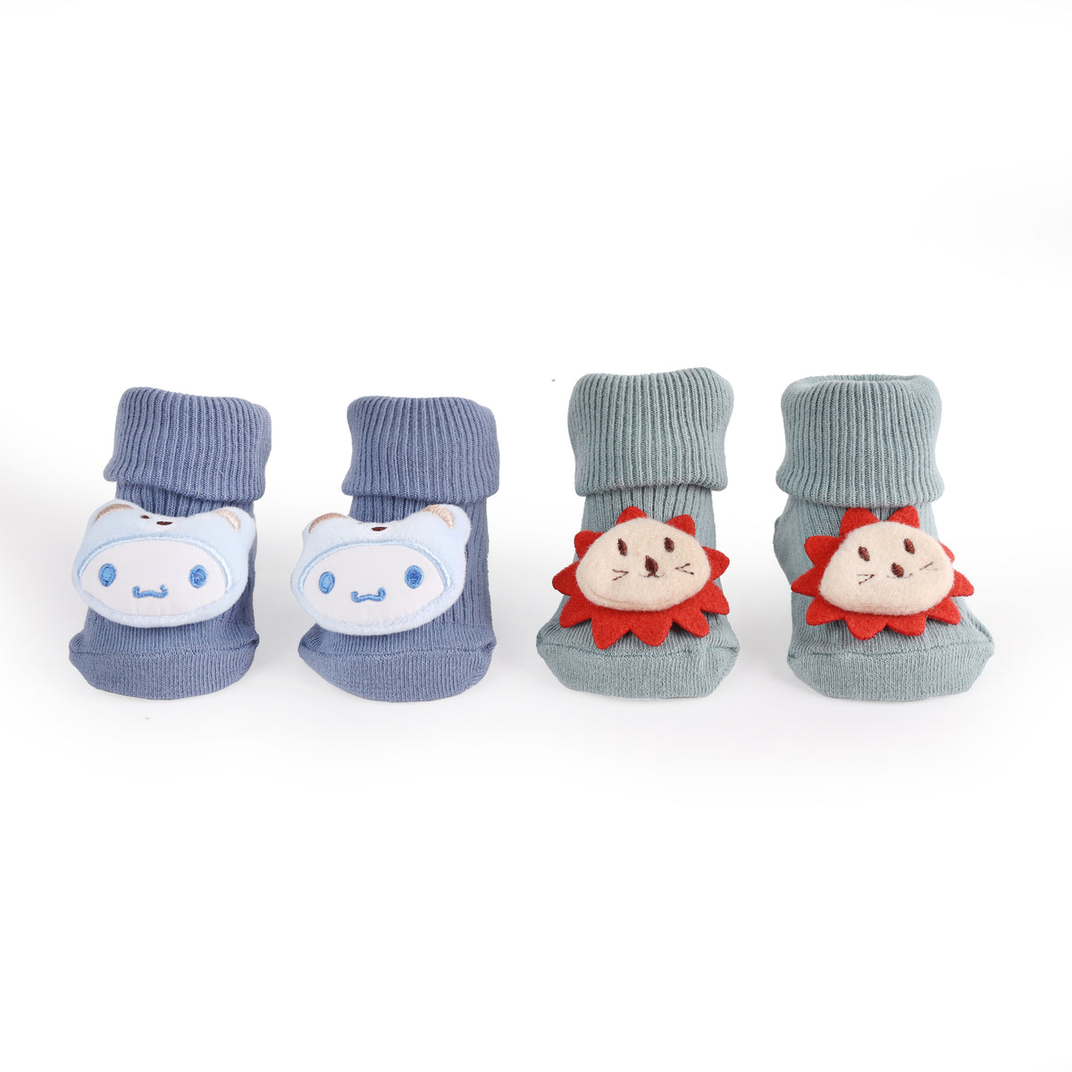 Safari Pals Baby 3D Socks - Pack of 2
