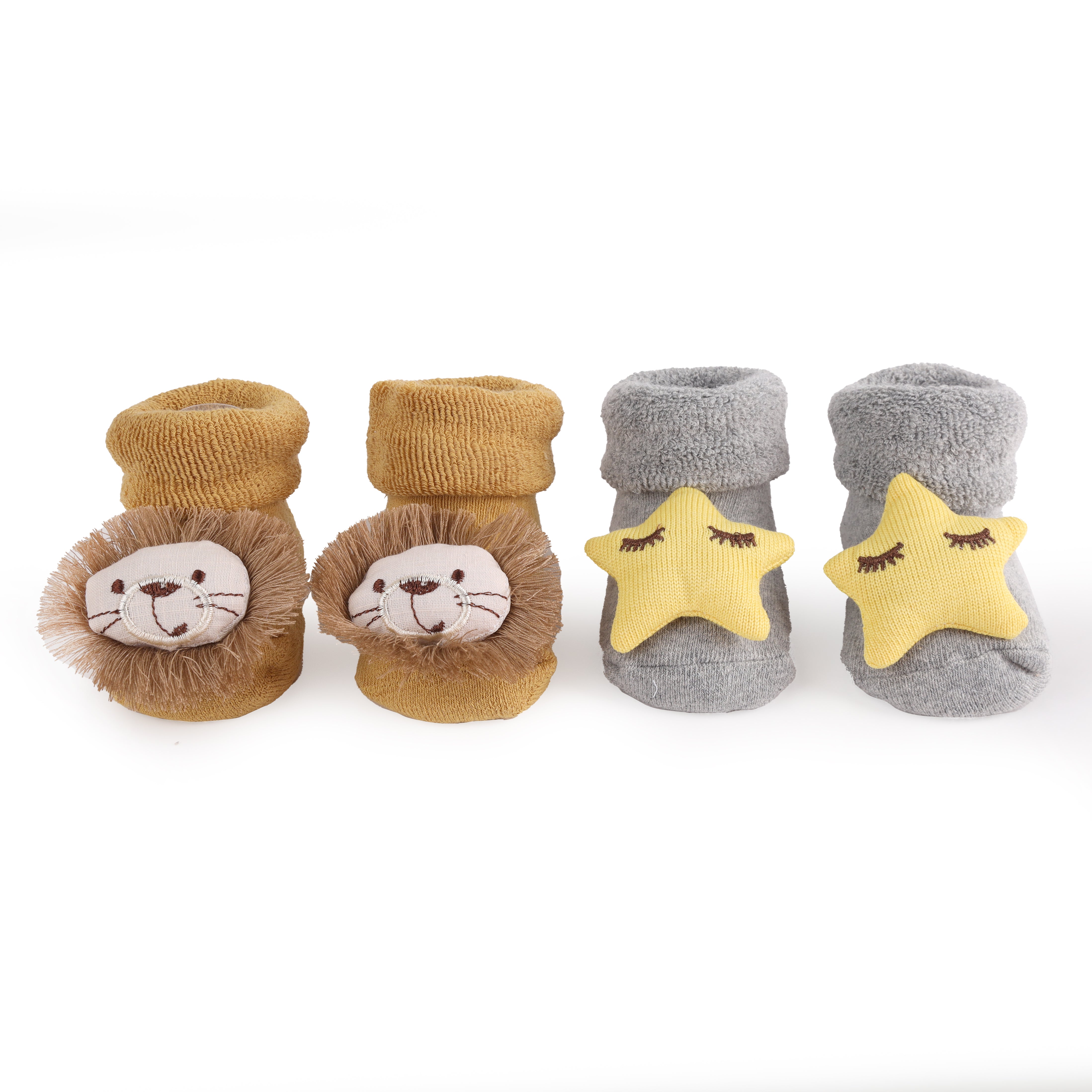 Star Lion Baby Socks - Pack of 2