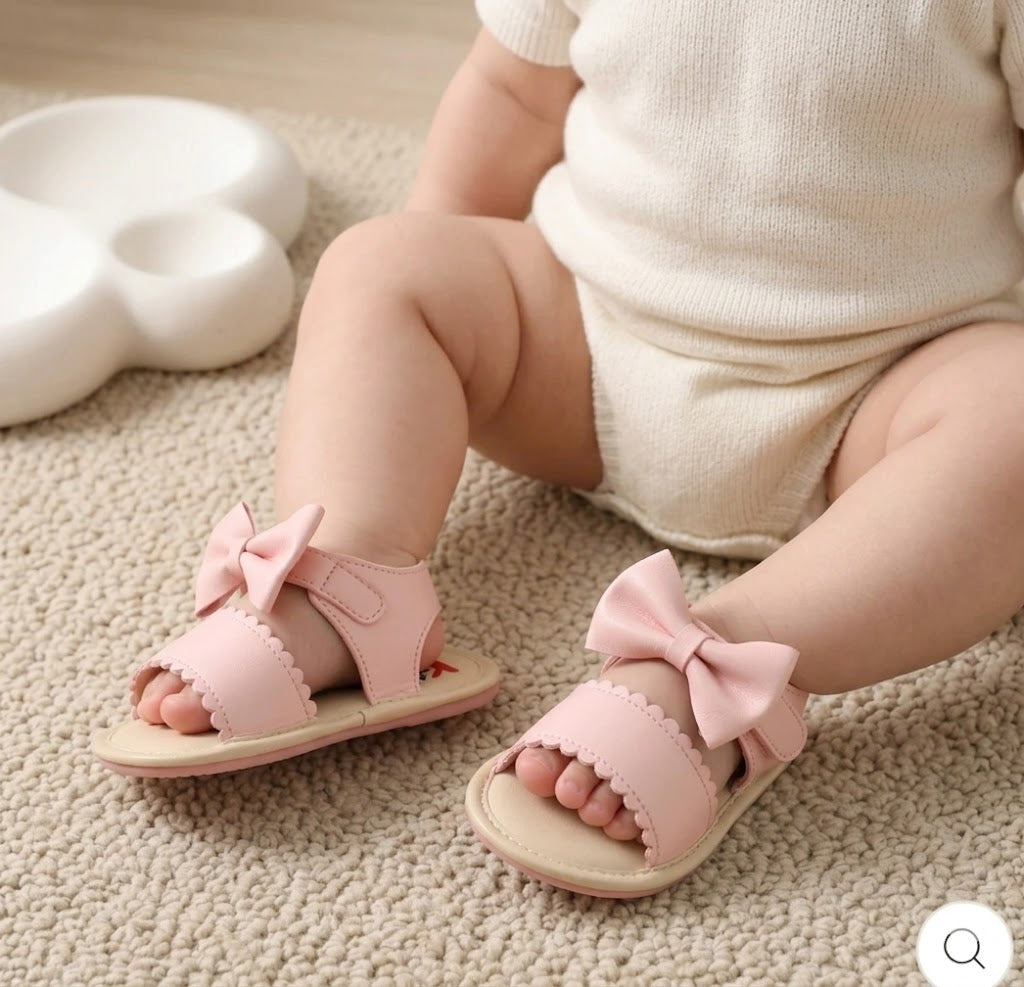 Pretty in Pink Bow Sandals