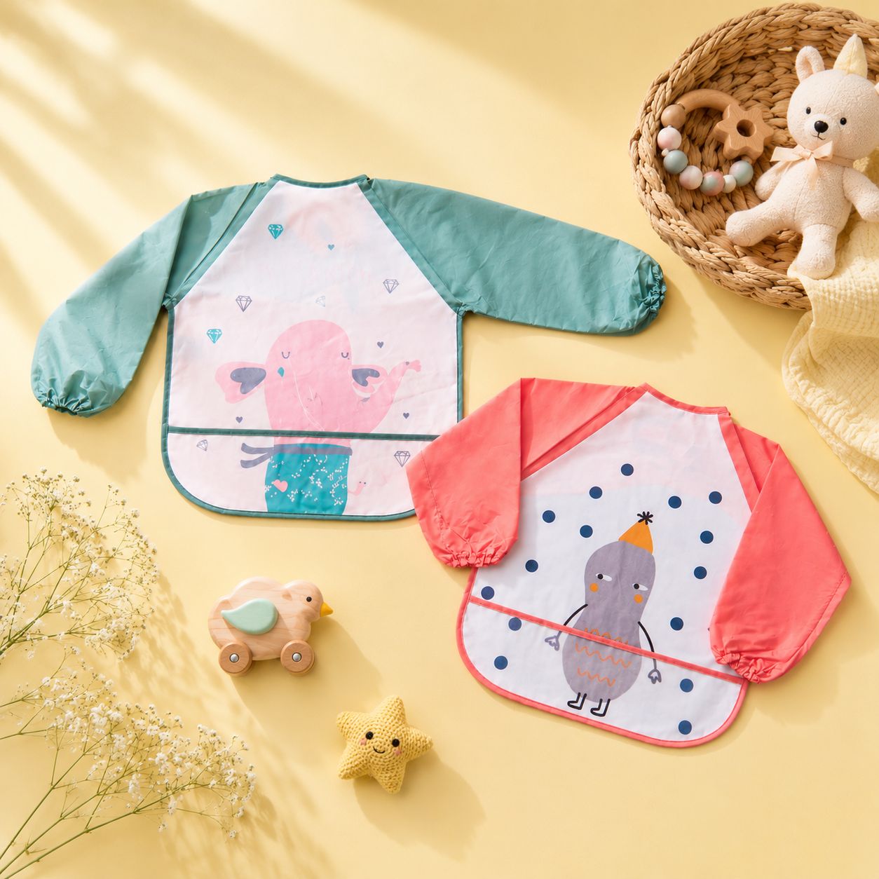 Flap and Splash Full Bibs - Pack of 2