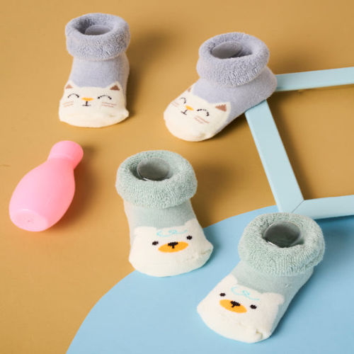 Paw and Hugs Flat Baby socks - Pack of 2