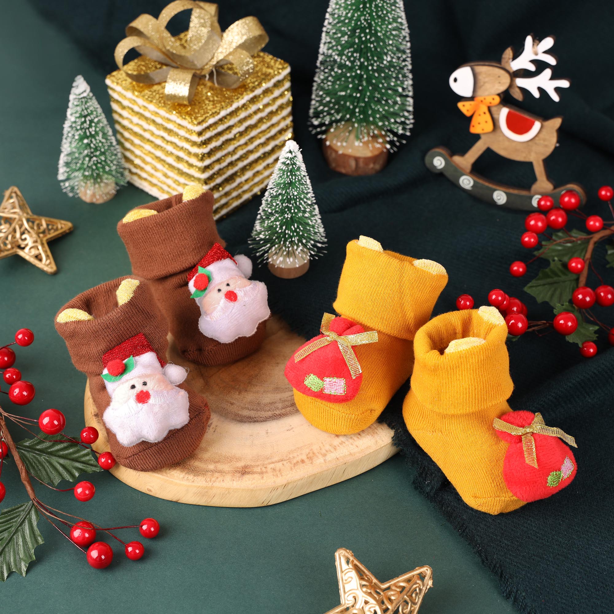 Baby Santa 3D Socks