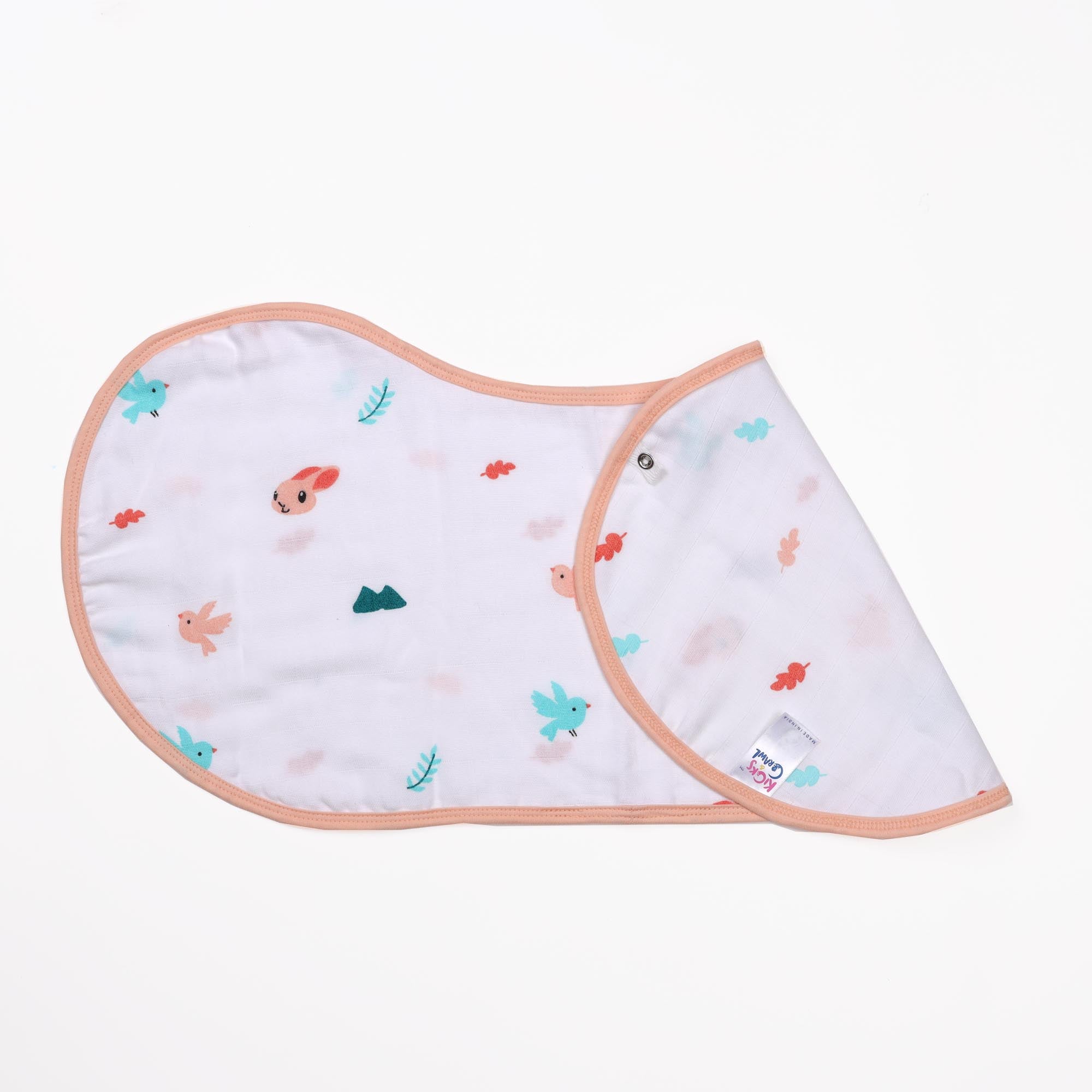Fun in Forest Reversible Organic Burp Cloth Bibs - 3 pack