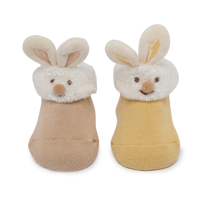 Yellow Bunny Friends 3D Socks