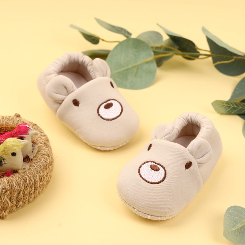 Creamy Bear Elastic Booties